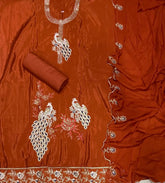 Classy Glass Organza Suit Set with Zari Work - Yanchi