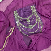 Classy Organza suit set with Mirror Work - Yanchi