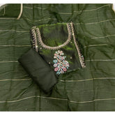 Classy Organza suit set with Mirror Work - Yanchi