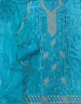 Classy Pure Organza suit set with Stone work - Yanchi