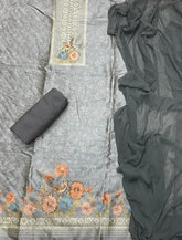 Classy Silk Suit Set With Khatli Work - Yanchi