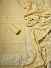 Classy Weaves Muga Cotton Silk Suit Set (2050) - Yanchi