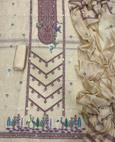 Classy Weaves Muga Cotton Silk Suit Set (2064) - Yanchi