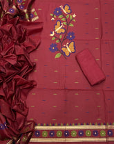 Classy Weaves Muga Cotton Silk Suit Set (2096) - Yanchi