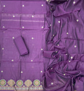 Classy Weaves Muga Cotton Silk Suit Set - Yanchi