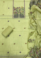 Classy Weaves Muga Cotton Silk Suit Set (4027) - Yanchi