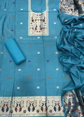 Classy Weaves Muga Cotton Silk Suit Set - Yanchi