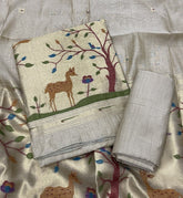 Classy Weaves Muga Cotton Silk Suit Set - Yanchi