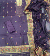 Classy Weaves Muga Cotton Silk Suit Set - Yanchi