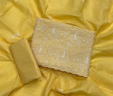 Cotton Chikankari Suit Set D4 (Yellow) - Yanchi