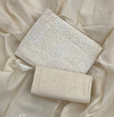 Cotton Chikankari Suit Set D4(Butter - Yellow) - Yanchi