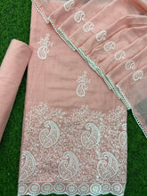 Cotton Chikankari Suit Set D6 (Light Peach) - Yanchi