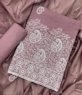Cotton Chikankari Suit Set D6(Light Mauve) - Yanchi