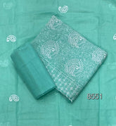 Cotton Chikankari Suit Set D7 (Green) - Yanchi