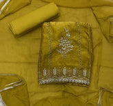 Crush Silk Suit Set with Cutdana & Sequins Work - Yanchi