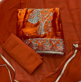 Crush Silk Suit Set with Zari & Sequins Work - Yanchi