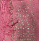 Dhamaka Offer Crunchy Suit Set With Zari & Thread Work - Yanchi