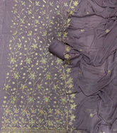 Dhamaka Offer Crunchy Suit Set With Zari & Thread Work - Yanchi