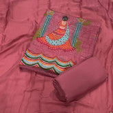 Dhamaka Offer Elegant Linen Cotton Suit Set with Swarovski Work - Yanchi