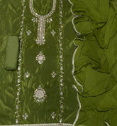 Dhamaka Offer Glass Organza Suit Set with Sequins & Beads work - Yanchi