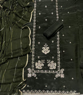 Dhamaka Offer Glass Organza Suit Set With Sequins & Zari Thread Work - Yanchi