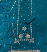 Dhamaka Offer Glass Organza Suit Set With Sequins & Zari Thread Work - Yanchi