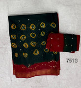 Elegant Pure Cotton Royal Bandhej Print Saree - Yanchi