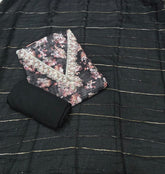 Fancy Burberry Digital Print Suit Set with Pearl & Cutdana Work - Yanchi