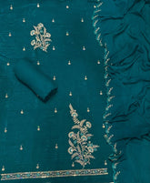 Fancy Crunchy Suit Set with Heavy Zari Thread & Sequence Work - Yanchi