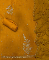 Fancy Crunchy Suit Set with Heavy Zari Thread & Sequence Work - Yanchi