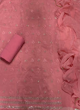 Fancy Crunchy Suit Set with Heavy Zari Thread Work - Yanchi