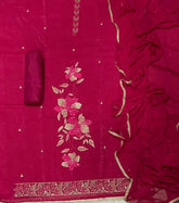 Fancy Crunchy Suit Set with Sequins Heavy Zari Thread Work - Yanchi