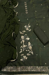 Fancy Crunchy Suit Set with Sequins Heavy Zari Thread Work - Yanchi