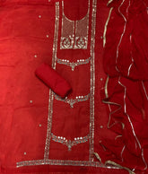Fancy Crunchy Suit Set with Zari & Sequins Work - Yanchi