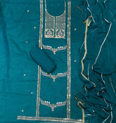 Fancy Crunchy Suit Set with Zari & Sequins Work - Yanchi