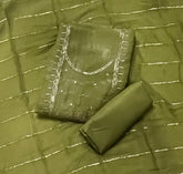 Fancy Crunchy Suit Set with Zari Thread Work - Yanchi