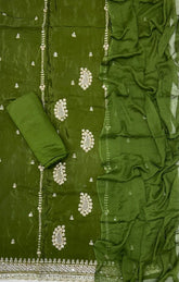 Fancy Glass Organza Suit Set with Elegant Sequins Work - Yanchi