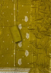 Fancy Glass Organza Suit Set with Elegant Sequins Work - Yanchi