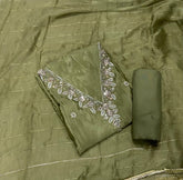 Fancy Glass Organza Suit Set with Heavy Beads & Sequins Work - Yanchi