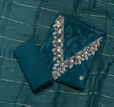 Fancy Glass Organza Suit Set with Heavy Pearl & Cutdana Work - Yanchi