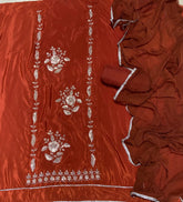 Fancy Glass Organza Suit Set with Heavy Pearl & Cutdana Work - Yanchi