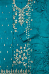 Fancy Glass Organza Suit Set with Heavy Sequins & Zari Work - Yanchi