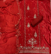 Fancy Glass Organza Suit Set with Heavy Zari Thread & Sequins Work - Yanchi