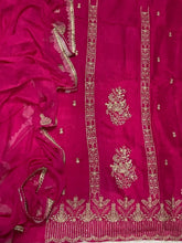 Fancy Glass Organza Suit Set with Heavy Zari Thread & Sequins Work - Yanchi