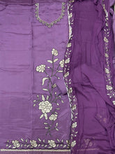 Fancy Glass Organza Suit Set with Thread Embroidery & Sequins Work - Yanchi