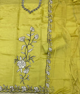 Fancy Glass Organza Suit Set with Thread Embroidery & Sequins Work - Yanchi