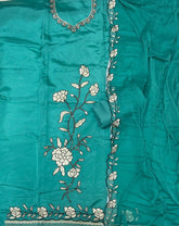 Fancy Glass Organza Suit Set with Thread Embroidery & Sequins Work - Yanchi