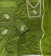 Fancy Glass Organza Suit Set with Zari Hand Work - Yanchi