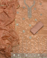 Fancy Glass Organza Suit Set with Zari Thread & Sequins Work - Yanchi
