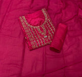 Fancy Glass Organza Suit Set with Zari Thread & Sequins Work - Yanchi